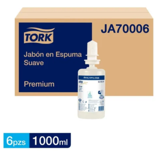TORK JABON ESPUMA PREMIUN SUAVE 1L - CAJA 6 UNIDADES (520501)