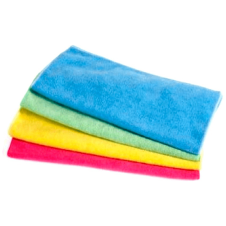 PAÑO MICROFIBRA COLOR AMARILLO / AZUL / VERDE 40X40CM