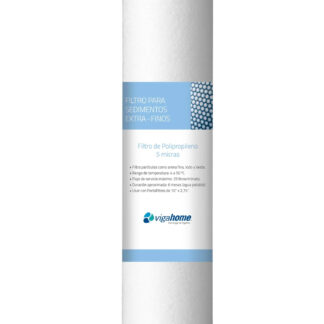 FILTRO 10" X 2.75" POLIPROPILENO SEDIMENTOS FINOS 5 MICRAS VIGAHOME