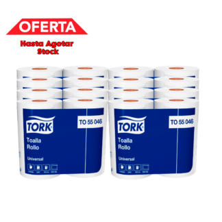 TOALLA UNIVERSAL DOBLE HOJA TORK 24METROS POR ROLLOS | 16 ROLLOS