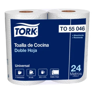 TOALLA UNIVERSAL DOBLE HOJA TORK 24METROS POR ROLLOS | 16 ROLLOS