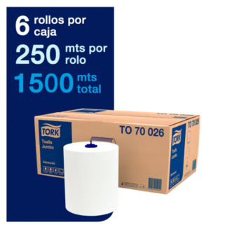 TOALLA JUMBO TORK ADVANCED – 6 ROLLOS DE 250METROS
