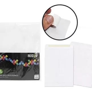 SOBRE COLOR BLANCO TAMAÑO OFICIO NUOVO - PACK 25 UNIDADES