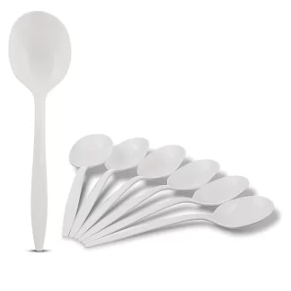 CUCHARA PLASTICA PARA POSTRE - 100 UNIDADES