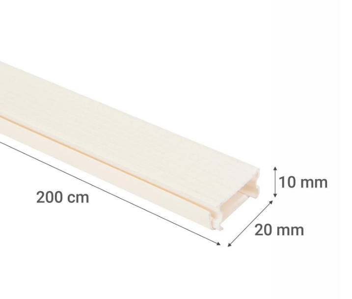 CANALETA DE PVC 20X10 2 METROS BLANCA - Imagen 2